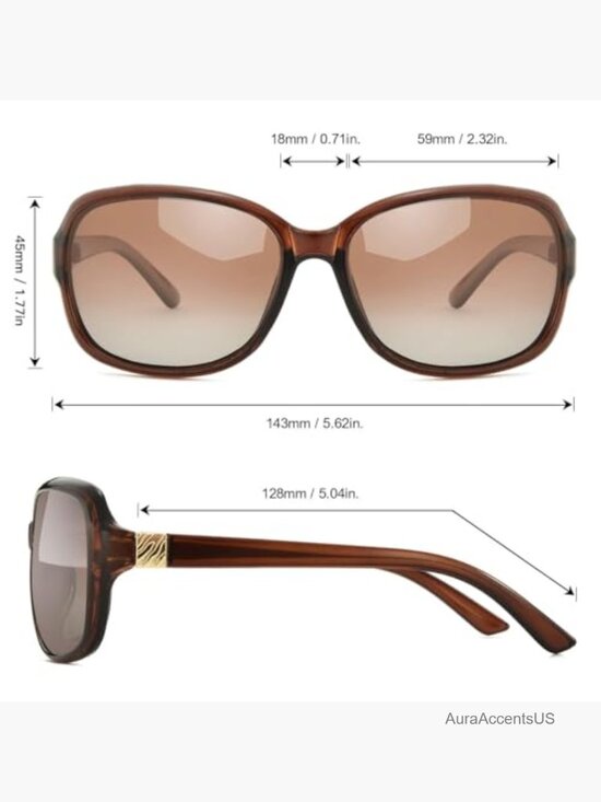 Polarized Retro Square Sunglasses Wraparound UV400 Protection Large main image 6